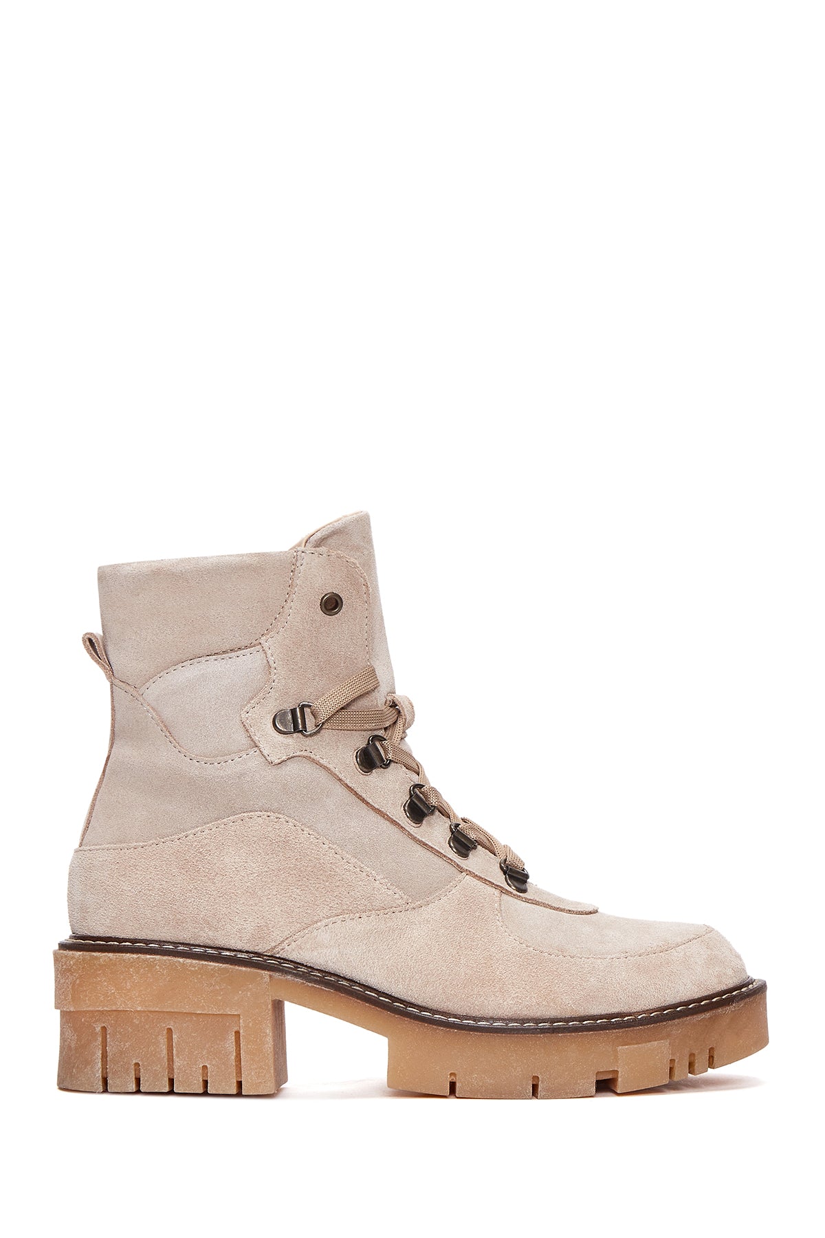 Women's Beige Suede Leather Boots 22WFD150610 | Derimod