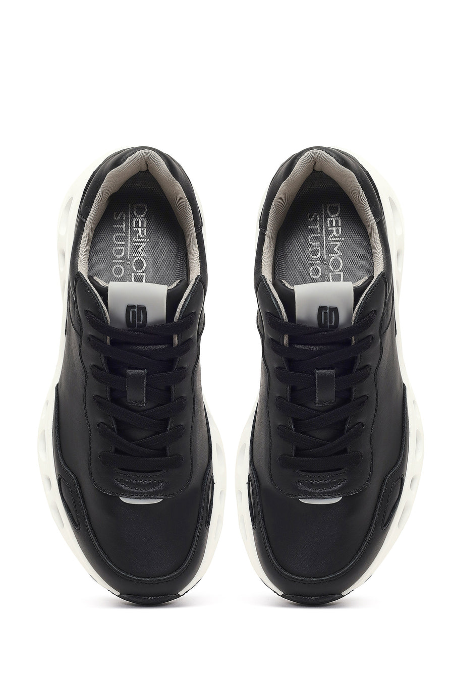 Derimod Studio Erkek Siyah Bağcıklı Kalın Tabanlı Sneaker