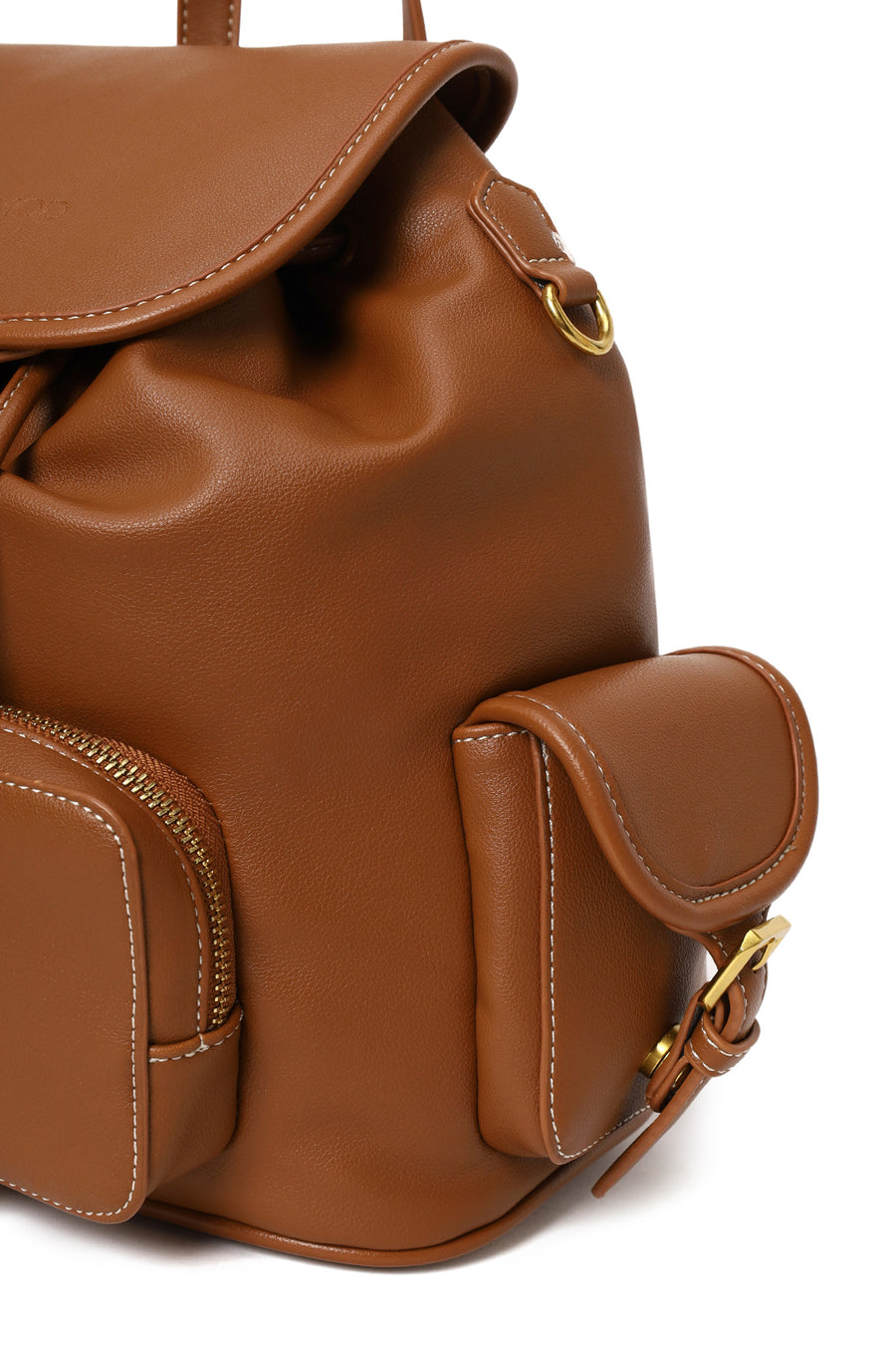 Woman Brown Casual Backpack