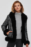 Jet Set Women's Black Double-Sided Teddy Jacket | Derimod