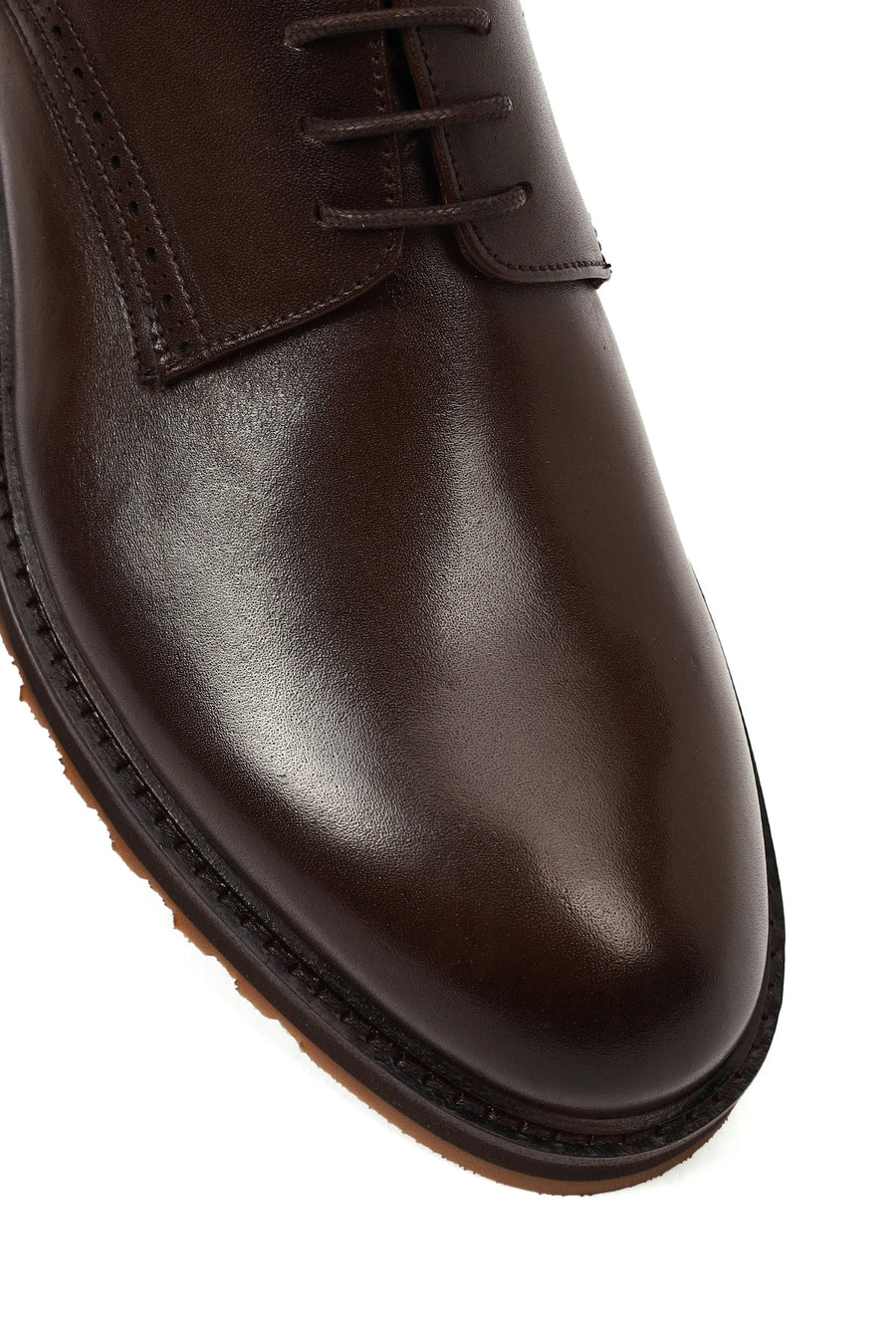 Men's Brown Lace-Up Leather Casual Shoes