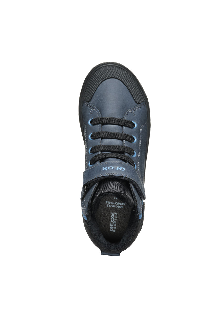 Geox Boy Navy Blue High-Top Sneakers