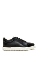 Men's Black Leather Sneaker | Derimod