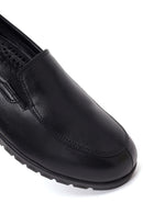 Woman Black Leather Comfort Shoes | Derimod