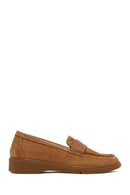 Kadın Taba Süet Deri Comfort Loafer | Derimod