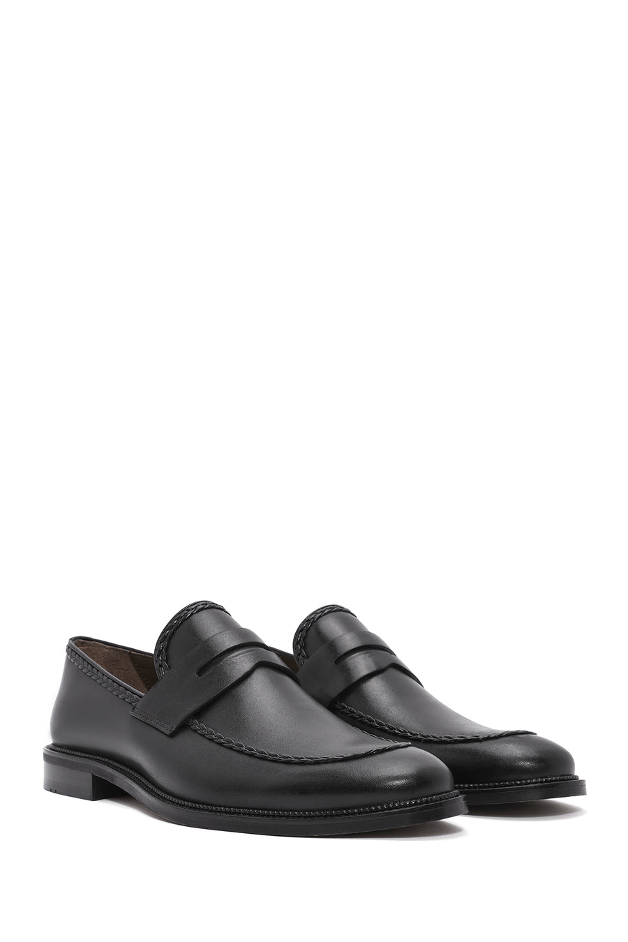 Men's Black Leather Classic Loafer