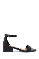 Women's Black Ankle Strap Leather Sandals | Derimod