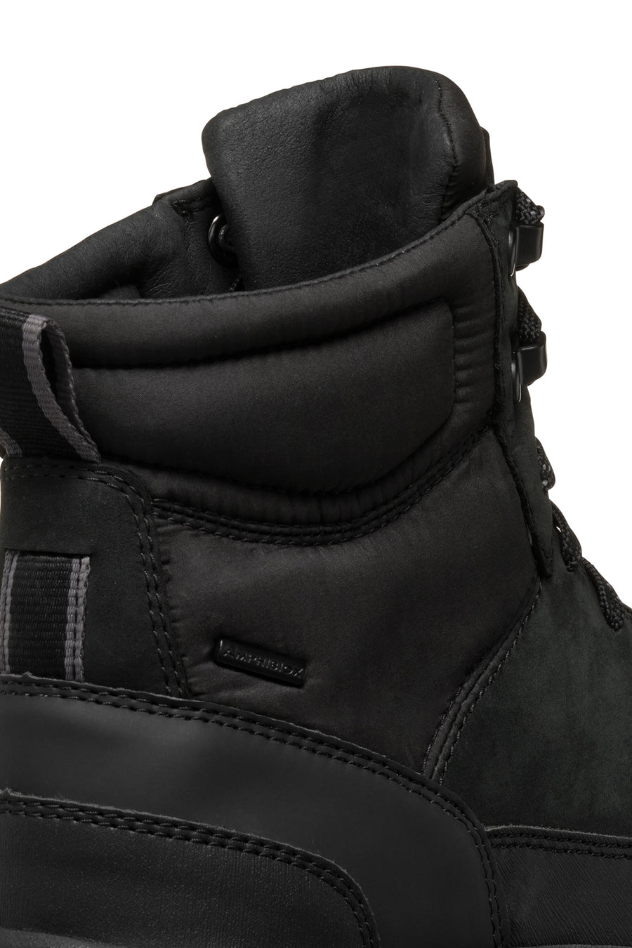 Geox Erkek Siyah Granito + Grip Abx Bağcıklı Waterproof Deri Casual Bot