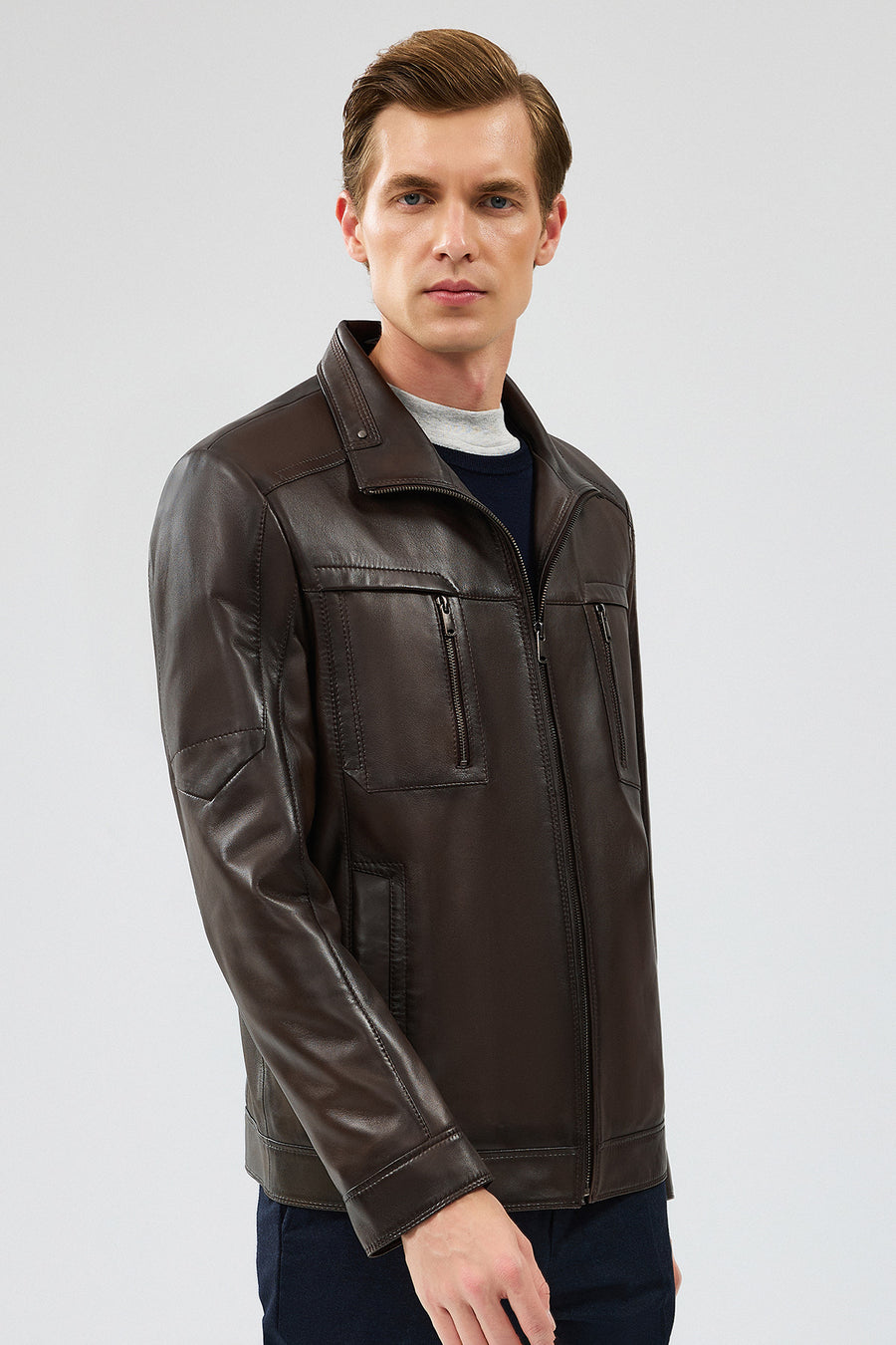 Hugo Men's Mink Leather Jacket