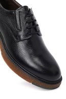 Male Black Lace-up Leather Casual Shoes | Derimod