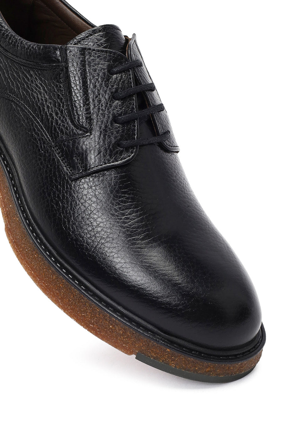 Male Black Lace-up Leather Casual Shoes