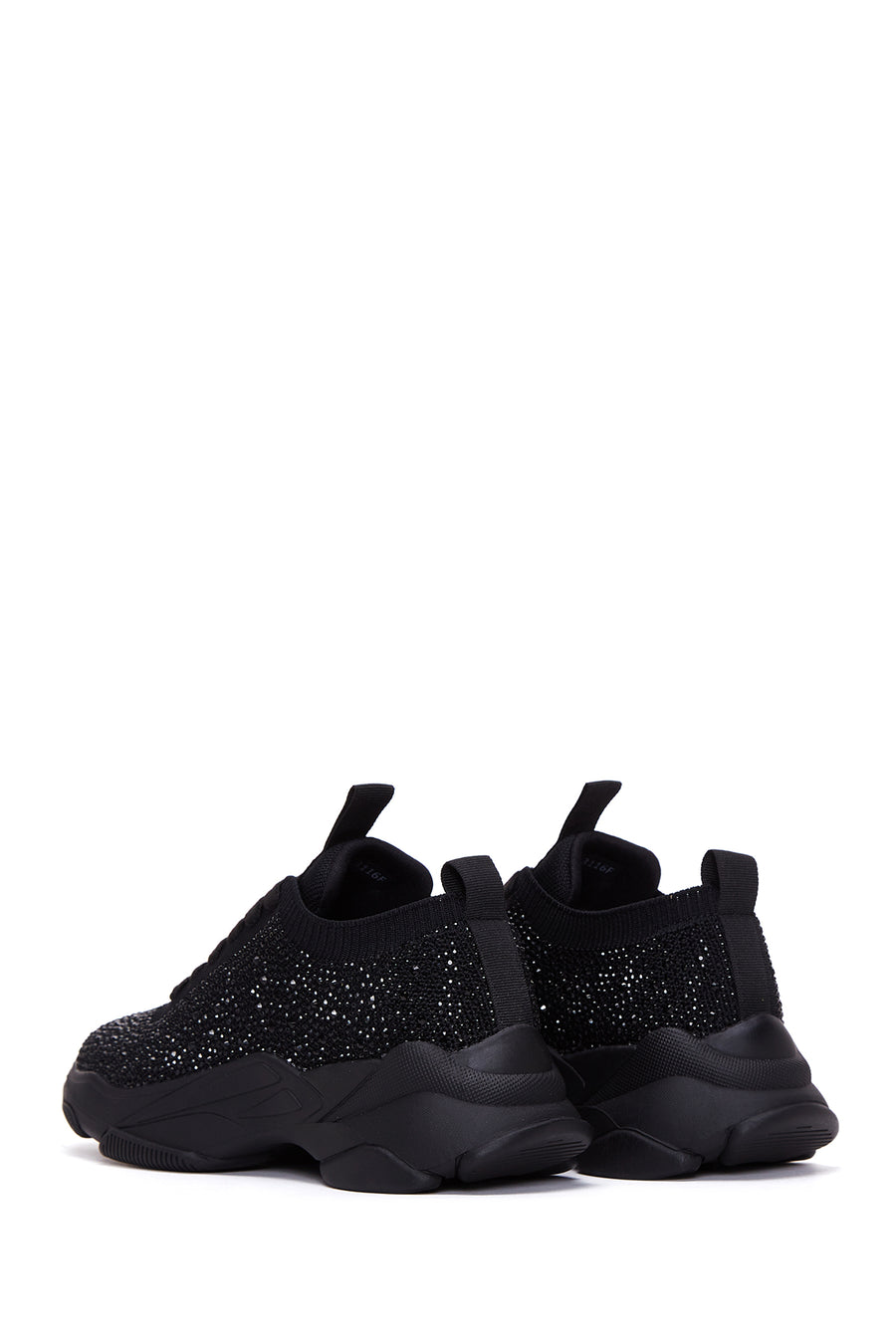 Kadın Siyah Taşlı Kalın Tabanlı Sneaker
