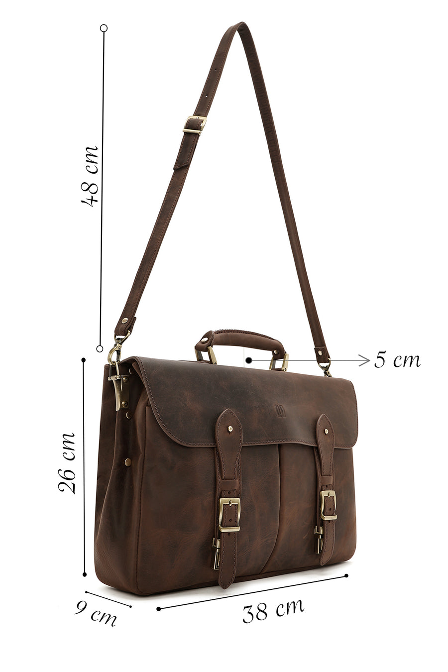 Men's Brown Leather Briefcase