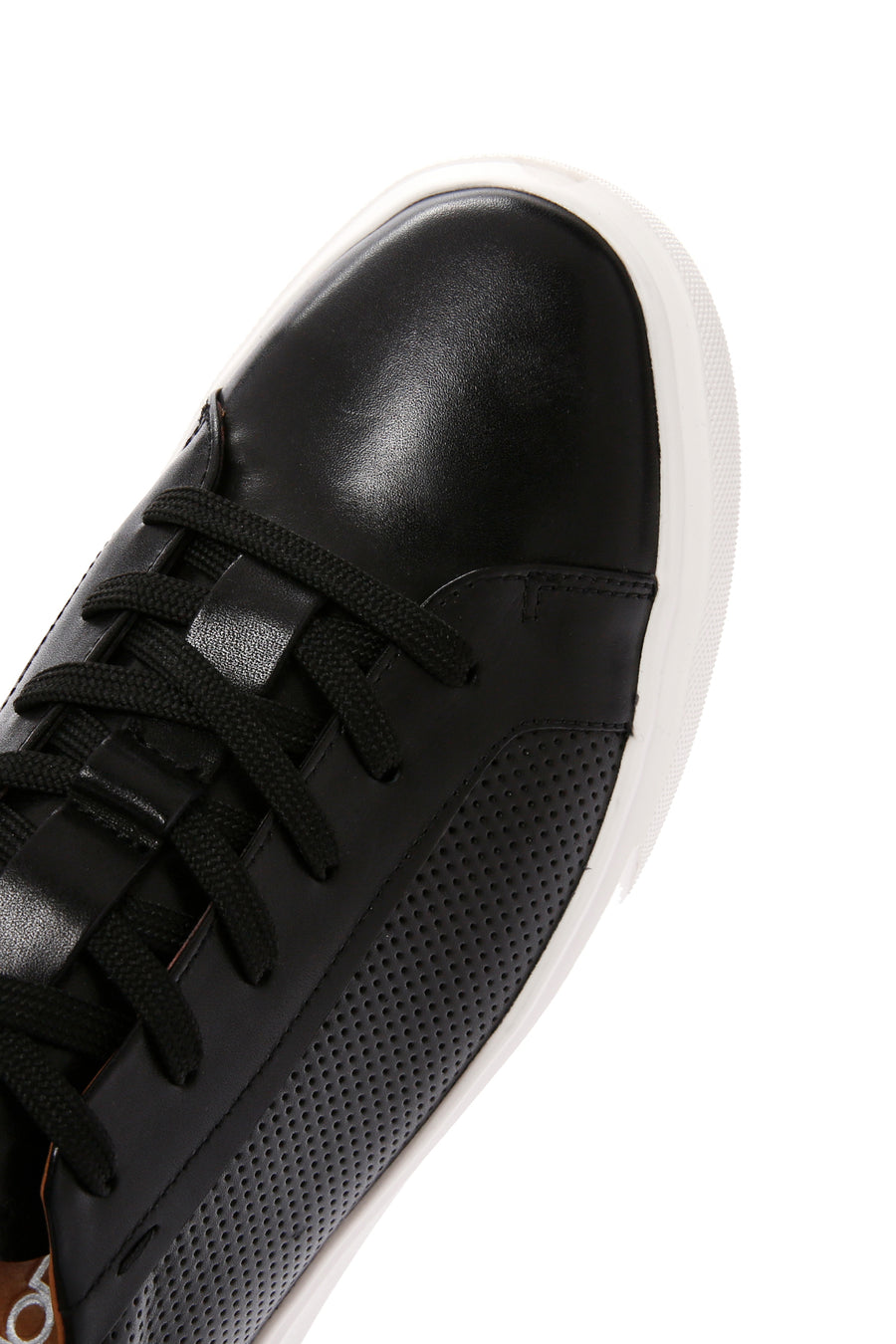 Male Black Lace-Up Leather Sneaker