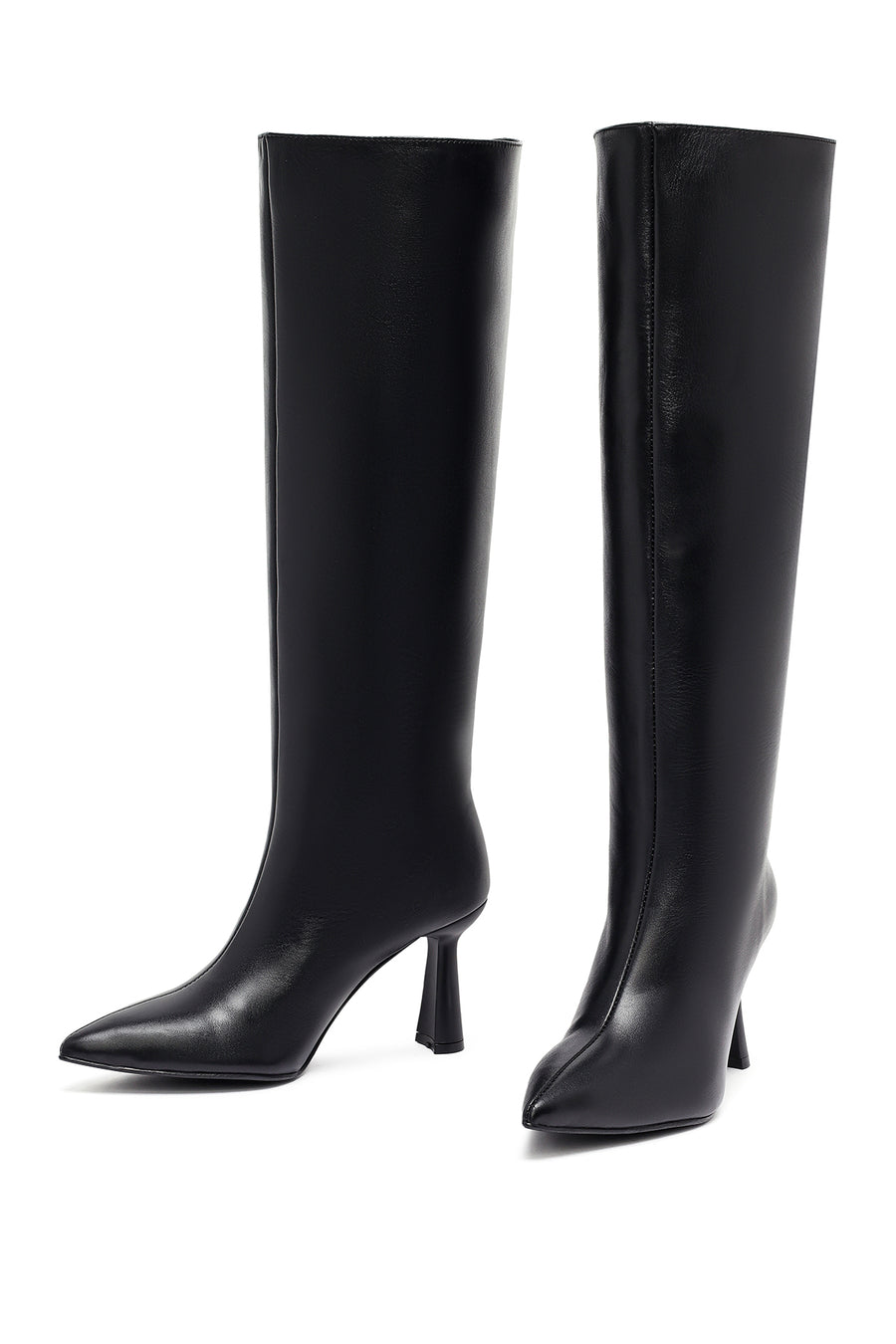 Woman Black Heels Leather Boot