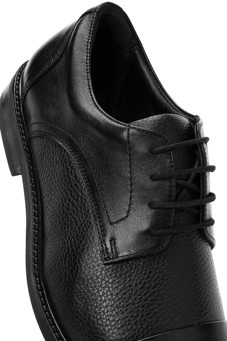 Men's Black Laced Leather Classic Shoes