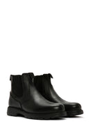 Men's Black Leather Chelsea Boots | Derimod