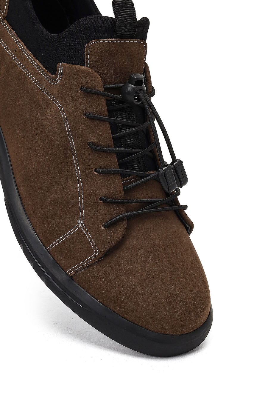 Erkek Taba Bağcıklı Nubuk Deri Casual Sneaker