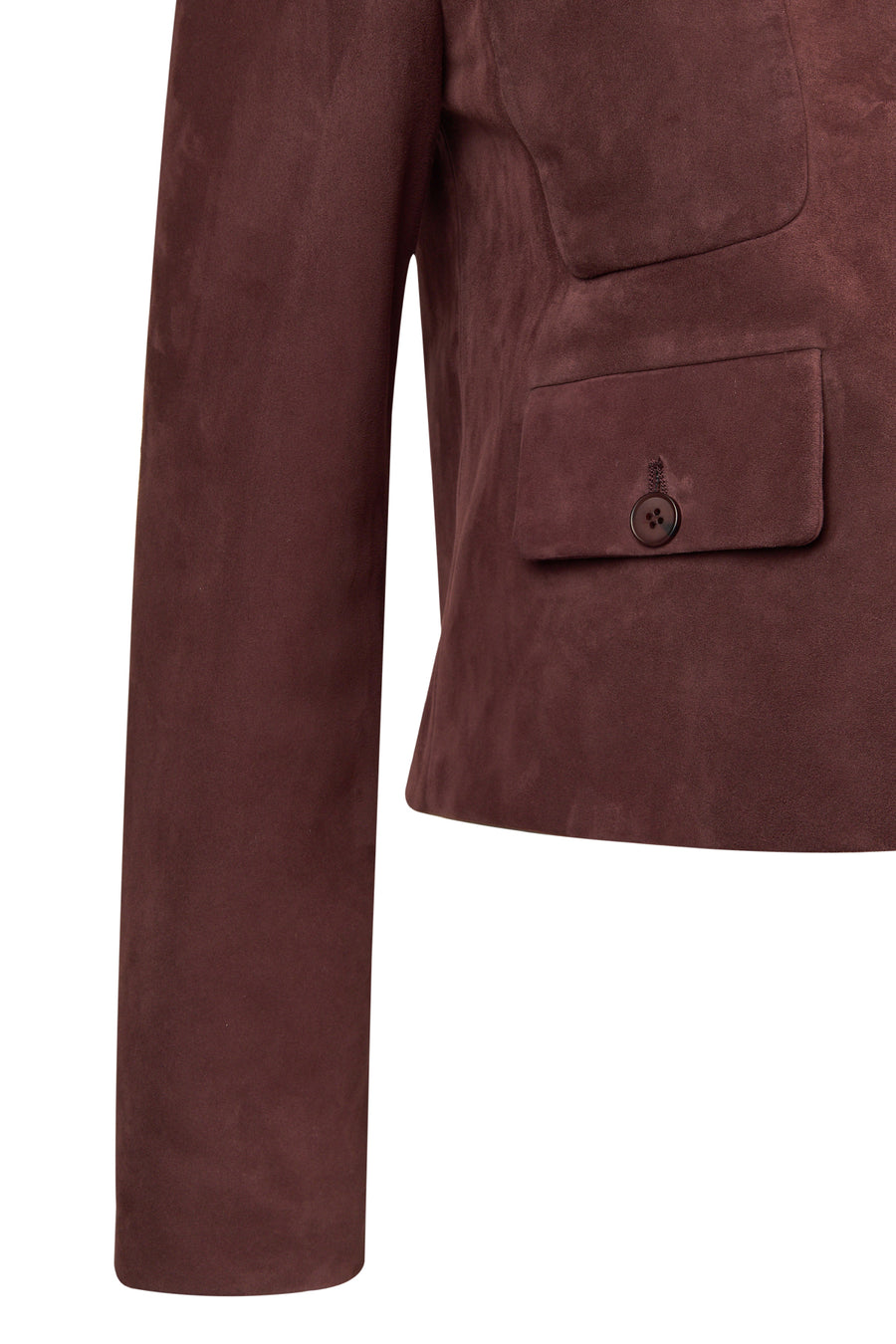 Cassandra Woman Burgundy Slim-Fit Suede Leather Jacket