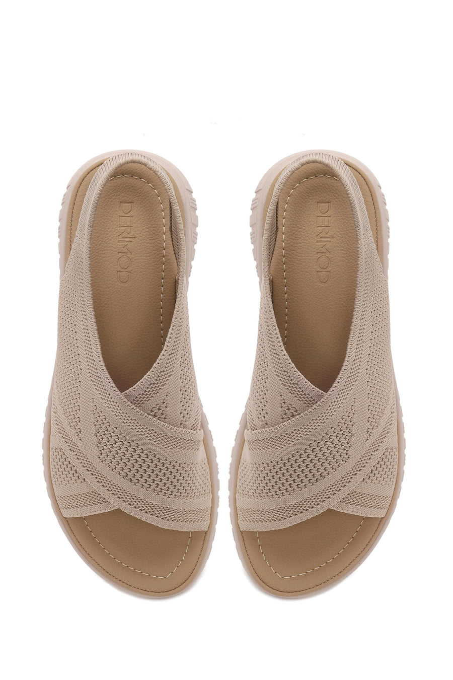 Woman Beige Thick-Soled Comfort Sandal