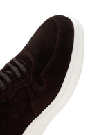 Men's Brown Thick Soled Suede Leather Sneaker | Derimod