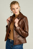 Martha Women's Leather Jacket | Derimod