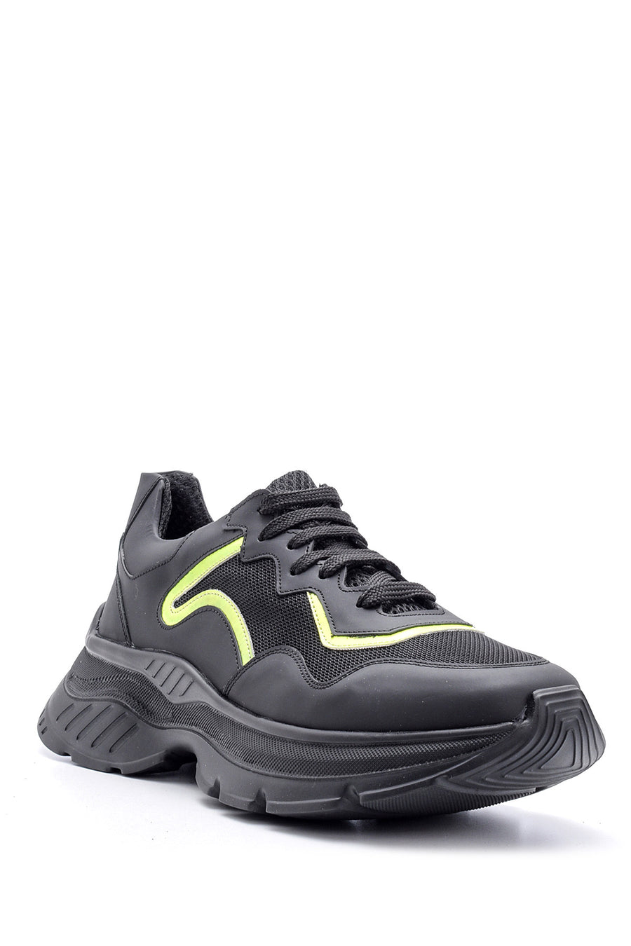 Men's High-Sole Leather Sneaker