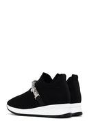 Derimod Zero Women's Black Thick Sole Stone Detailed Sneaker | Derimod