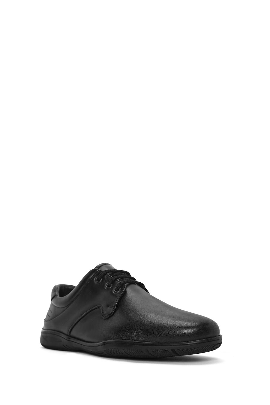 Men's Black Lace-up Leather Comfort Shoes
