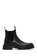 Men's Black Leather Casual Chelsea Boots | Derimod