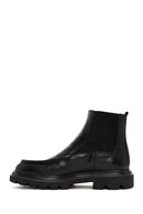 Men's Black Leather Casual Chelsea Boots | Derimod