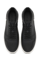 Men's Black Lace-up Leather Sneaker | Derimod
