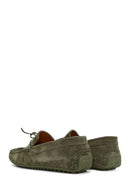 Men's Khaki Suede Leather Casual Loafer | Derimod