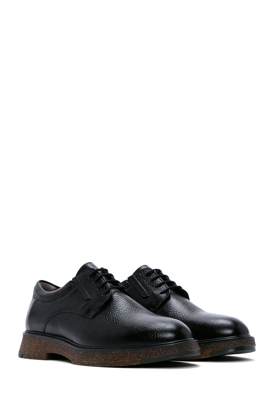 Men's Black Lace-up Leather Casual Shoes