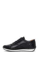 Men's Black Lace-Up Leather Casual Sneaker | Derimod