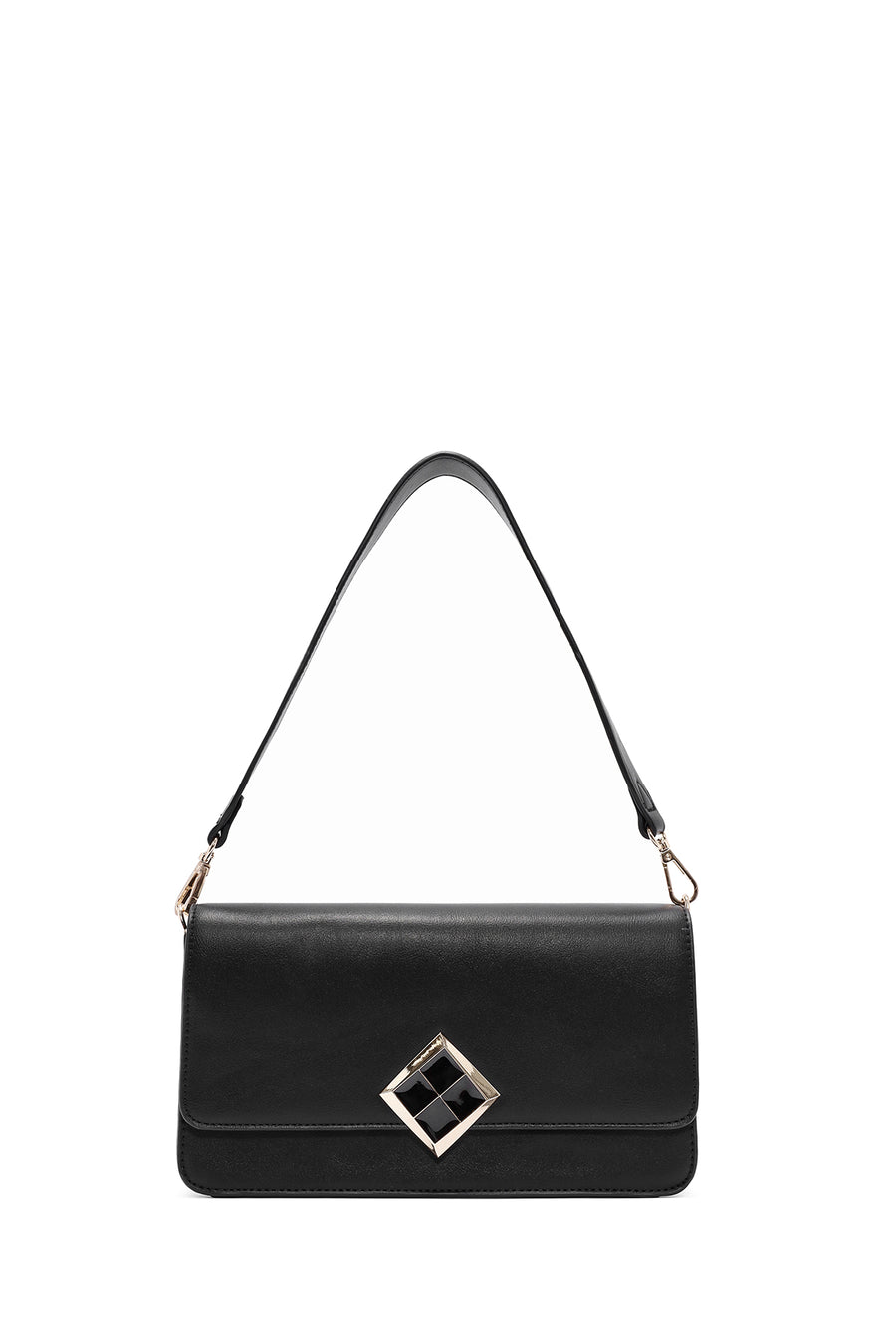 Women's Black Long Strap Shoulder Bag