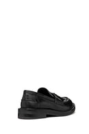 Geox Women's Black Serilda Leather Masculine Loafer | Derimod