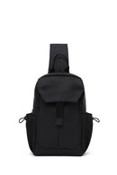Male Black Fabric Crossbody Bag | Derimod