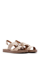 Women's Beige Ankle Strap Sandals | Derimod