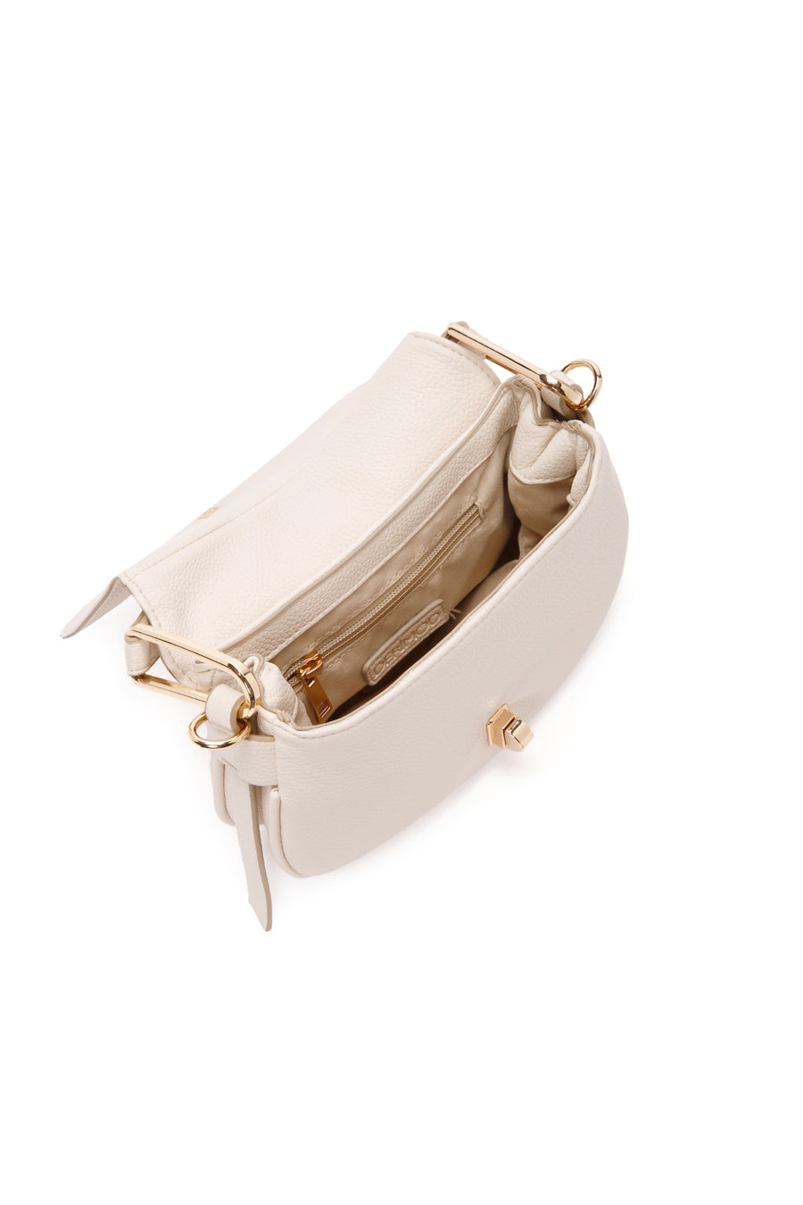Women's Cream Long Strap Shoulder Bag