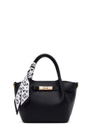 Woman Black Mini Shoulder Bag with Long Strap and Accessory | Derimod