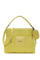 Women's Yellow Quilted Shoulder Bag | Derimod