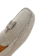 Men's Beige Suede Leather Loafer | Derimod