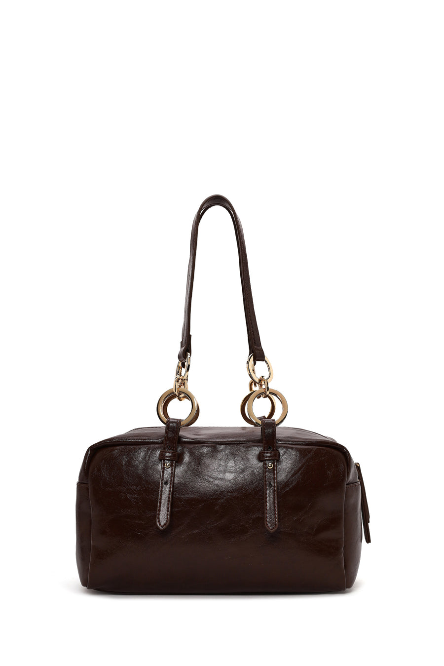 Woman Brown Long-Strap Shoulder Bag