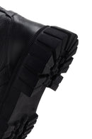 Men's Black Leather Zippered Casual Boots | Derimod