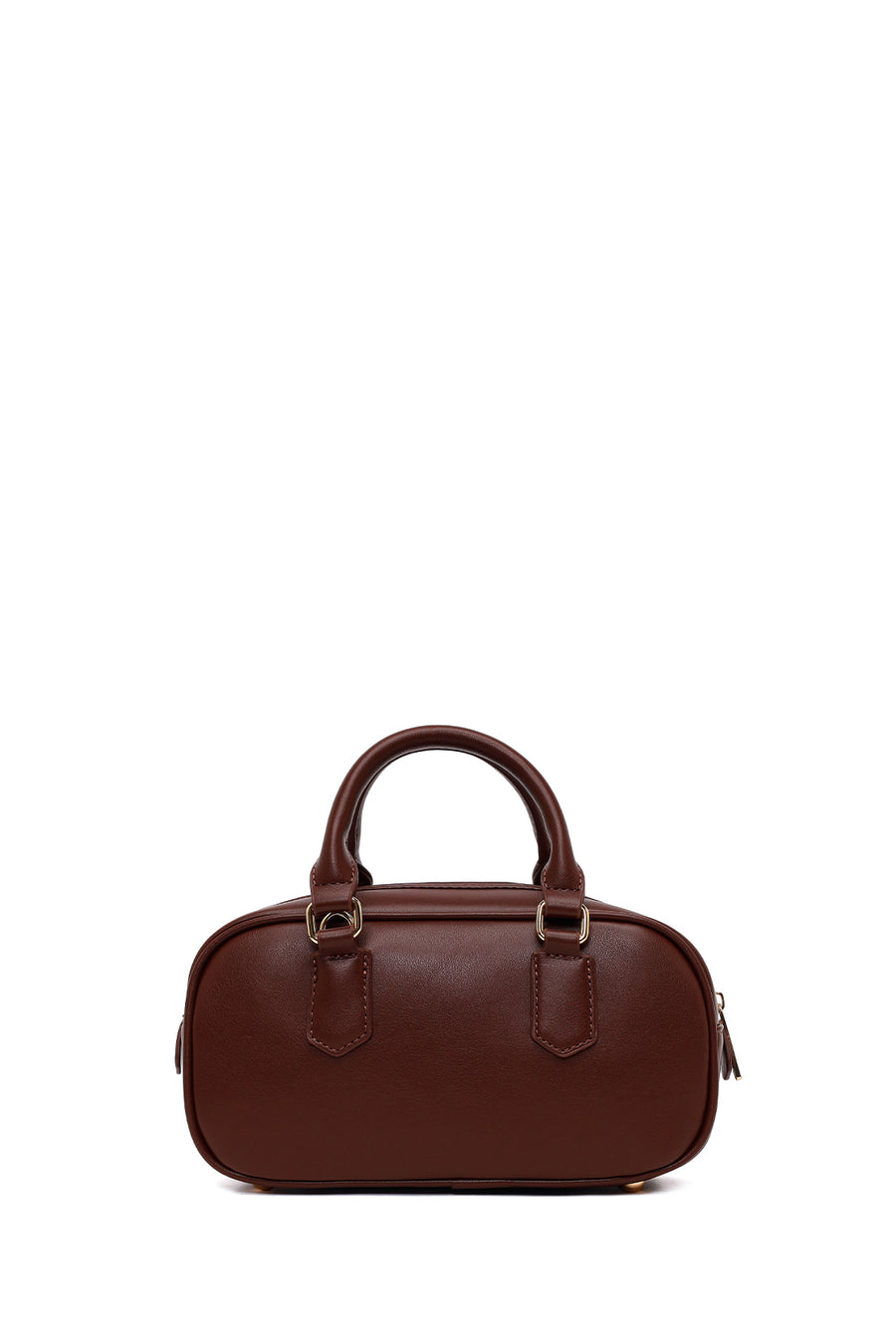Woman Brown Long-Strap Braided Mini Shoulder Bag