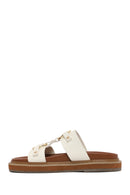 Kadın Beyaz Aksesuarlı Terlik | Derimod