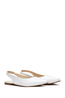 Women's White Open-Back Ballerinas | Derimod