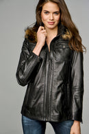 Carla Women's Leather Jacket | Derimod