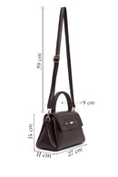 Woman Brown Long-Strap Croc-Pattern Classic Shoulder Bag | Derimod